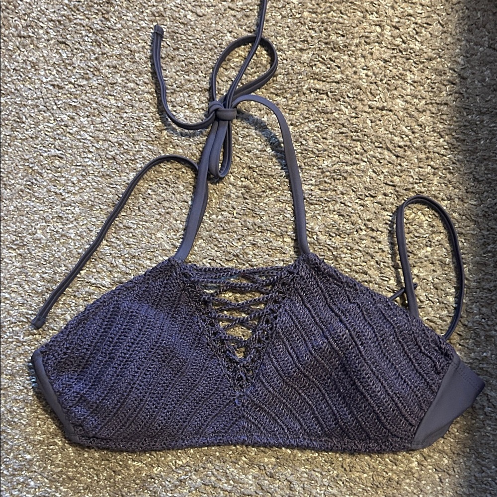 Xhilaration Dark Purple Bikini Top